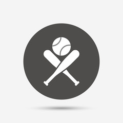Baseball bats sign icon. Sport symbol.
