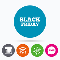 Black friday sign icon. Sale symbol.