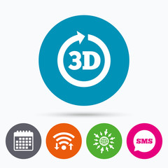 Obraz premium 3D sign icon. 3D New technology symbol.