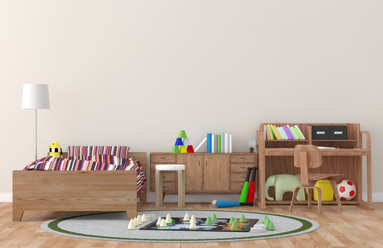kid room Interior 3d rendering image
