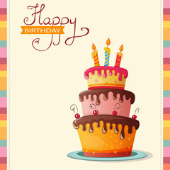 birthday card with cake