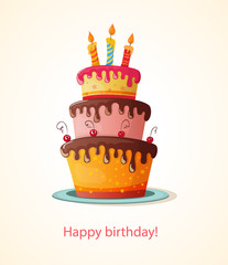 birthday card with cake