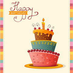 birthday card with cake