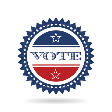 Vote american insignia  logo. Vector graphic design