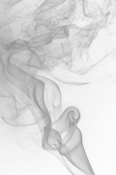 Abstract gray smoke from the incense.