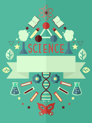 Poster Design Science Flat