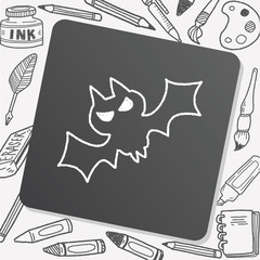 bat doodle drawing