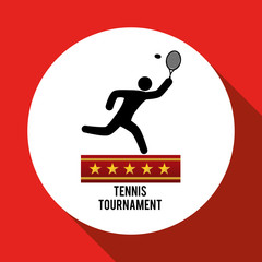 Tennis design. Sport icon. Isolated illustration, editable vector
