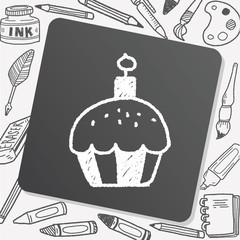 cupcake doodle drawing