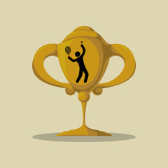 Tennis design. Sport icon. Isolated illustration, editable vector