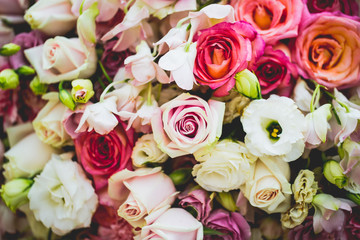 Beautiful flowers background for wedding scene