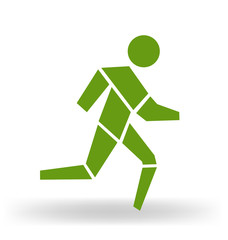 Green runner sport logo