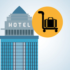 Naklejka premium Hotel design. travel icon. Isolated and flat illustration