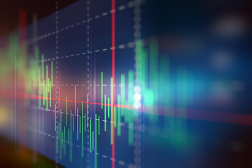 financial graph on technology abstract background