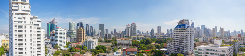 panorama high view of city 