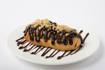 Eclair with topping
