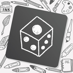 dice doodle drawing