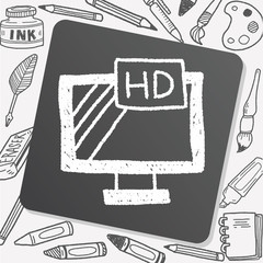 television doodle drawing