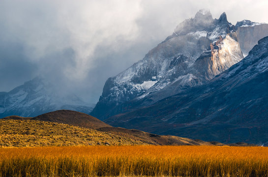 Autumn in Patagonia. The Torres del Paine National Park