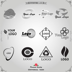 Set of elements for logo design vector