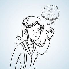 sketch icon. creative concept.  Flat illiustration