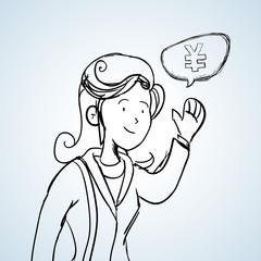 sketch icon. creative concept.  Flat illiustration