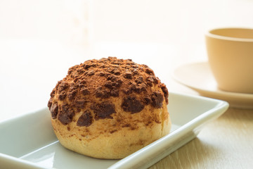 Chocolate cream puff cake. eclair cake