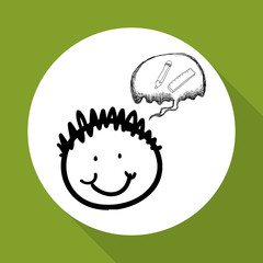 sketch icon. creative concept.  Flat illiustration , vector