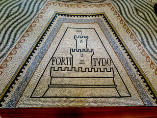 Mount of Beatitudes. Israel. July 9, 2015: Mosaic in the Catholi