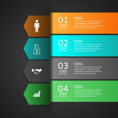 Modern infographics business design options banner.Vector illust