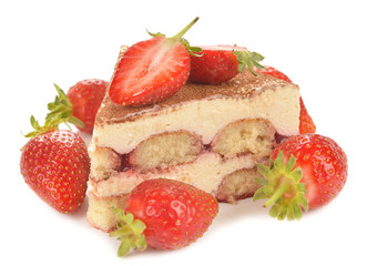 Strawberry tiramisu cake