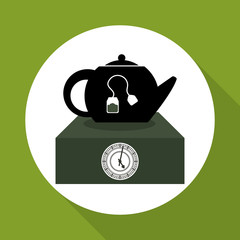 tea time icon. drink concept.  Flat illiustration , vector