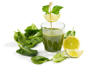  Smoothie made from spinach.