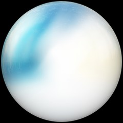 Glossy button with colorrful ornament