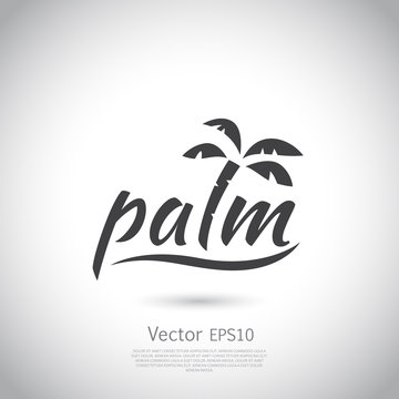 Water with palm logo for holiday business