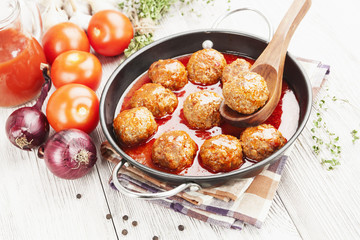 Meatballs  on the table