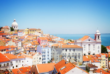 view of Alfama, Lisbon, Portugal