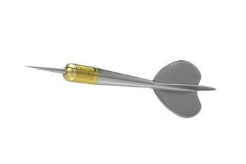 dart isolated on white. 3d rendering.