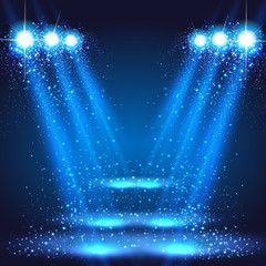 stage, light, spotlights shining in dark place background easy editable - 111983064