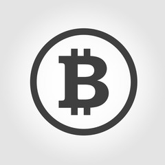 Vector black bitcoins icon