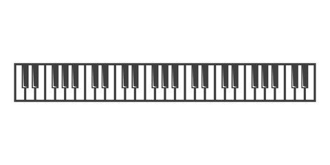 Vector black piano key icon