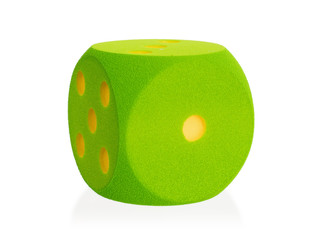 Large green foam die isolated - 1