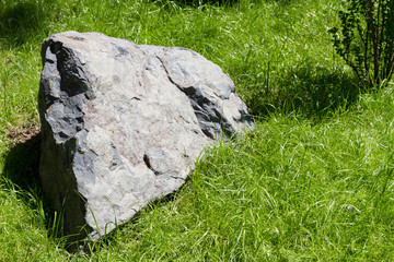 Big stone on the lawn