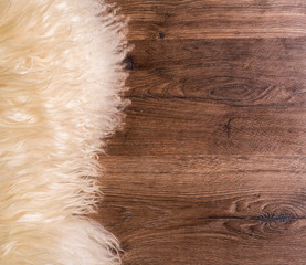 fur on wood floor 