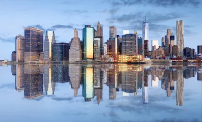 Crédence de cuisine en verre imprimé New York Horizon de Manhattan, New York, Etats-Unis