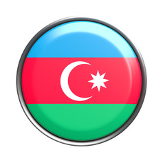 Button with Azerbaijan flag