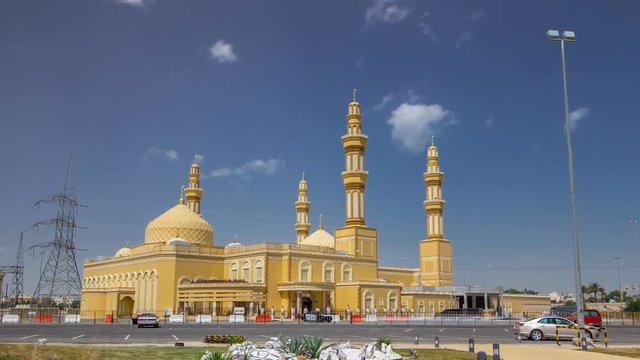 Modern Mosque Building in Kuwait timelapse hyperlapse
