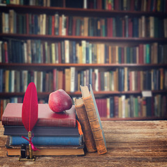 Bookshelf, retro toned