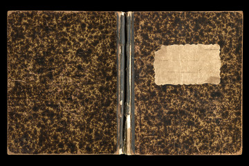 Old retro book cover with Label