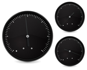 Round gauge. Transportation universal gauge. Speedometer, tachometer dial